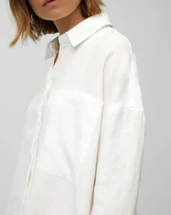 Robe chemise 100% Lin blanche-Marc O'Polo Sale