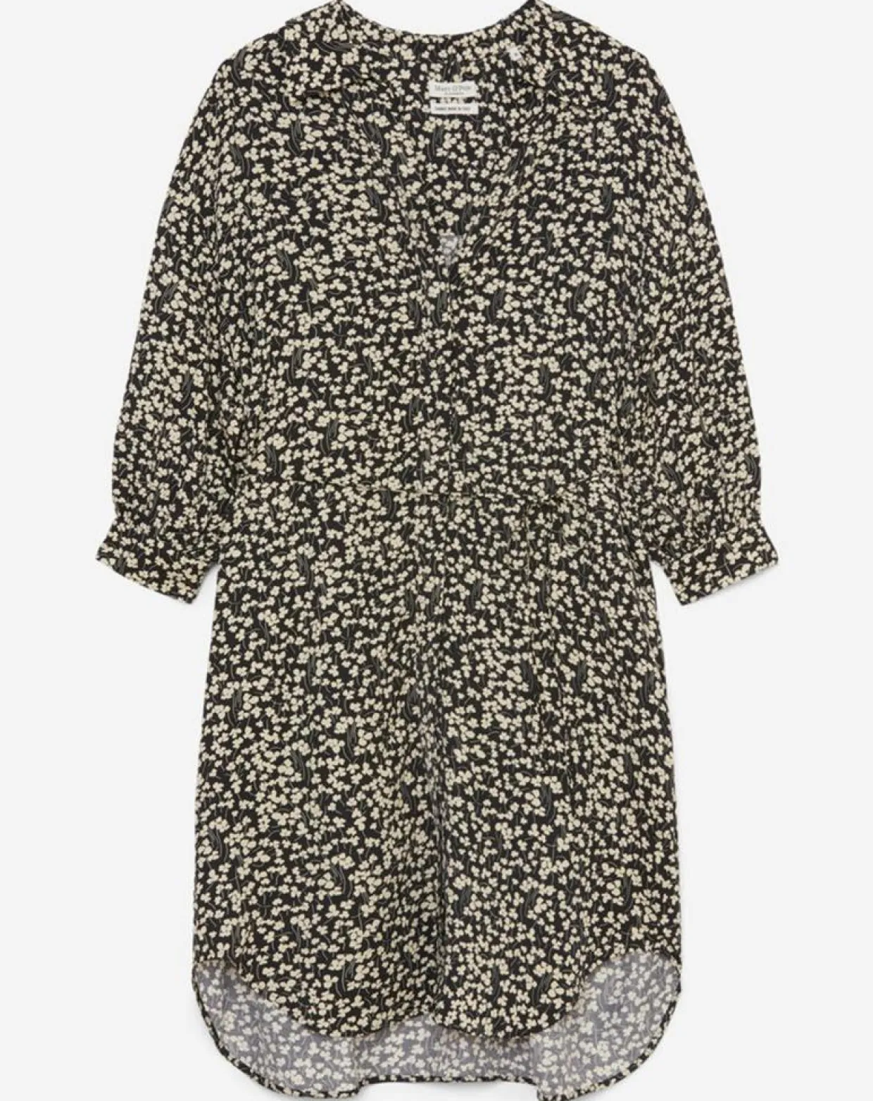 Robe Chemise ceinturé à fleurs noir/écru-Marc O'Polo New