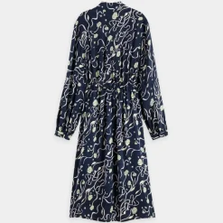 Robe Chemise Cosmos bleu nuit/violet-Scotch & Soda Online