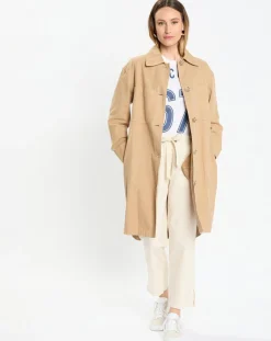 Femme Marc O'Polo Robes^Robe Chemise en Coton & Lin Ceinture beige