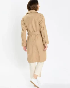 Femme Marc O'Polo Robes^Robe Chemise en Coton & Lin Ceinture beige