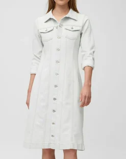Femme Marc O'Polo Robes^Robe chemise en Jean cintrée bleu clair