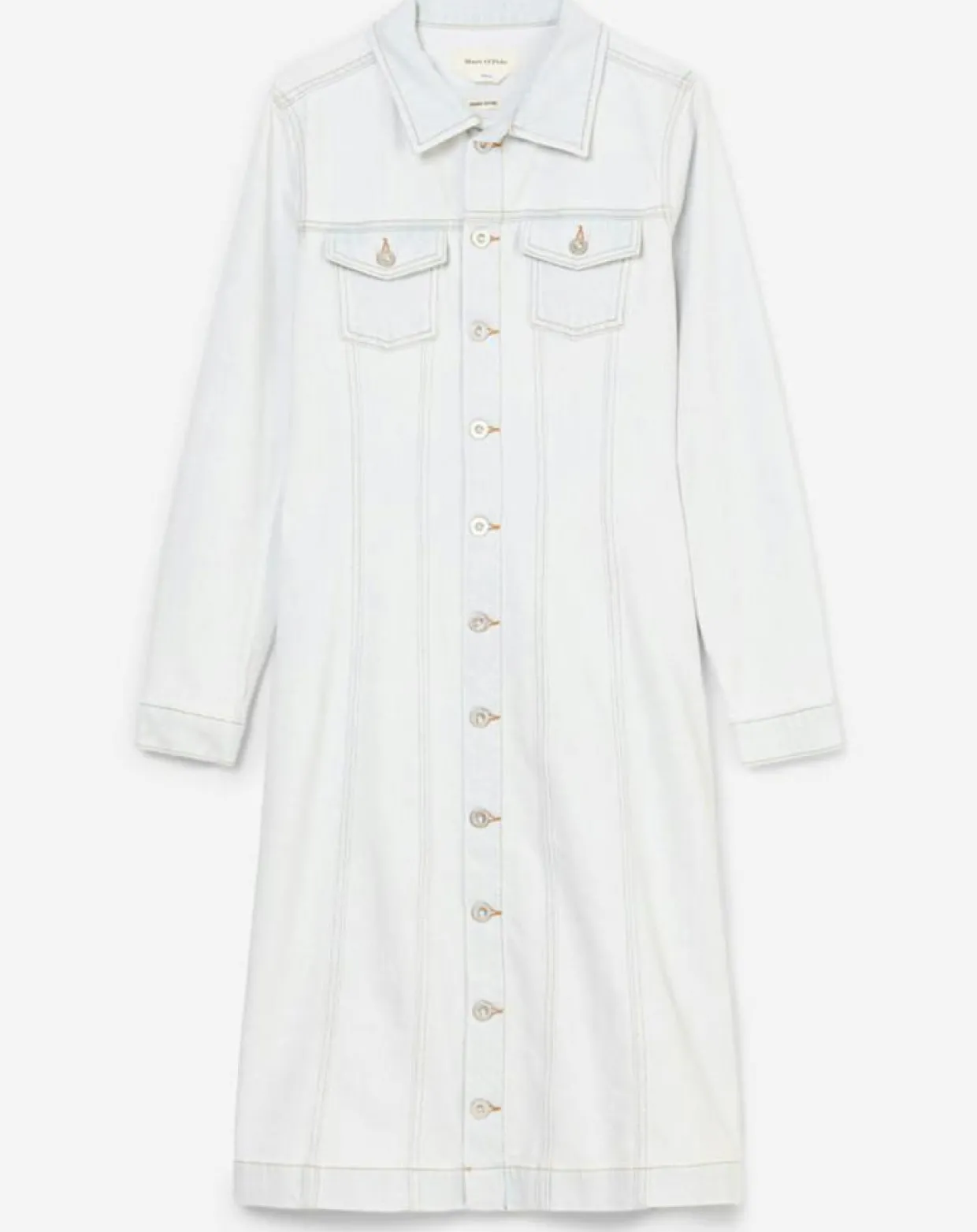 Femme Marc O'Polo Robes^Robe chemise en Jean cintrée bleu clair