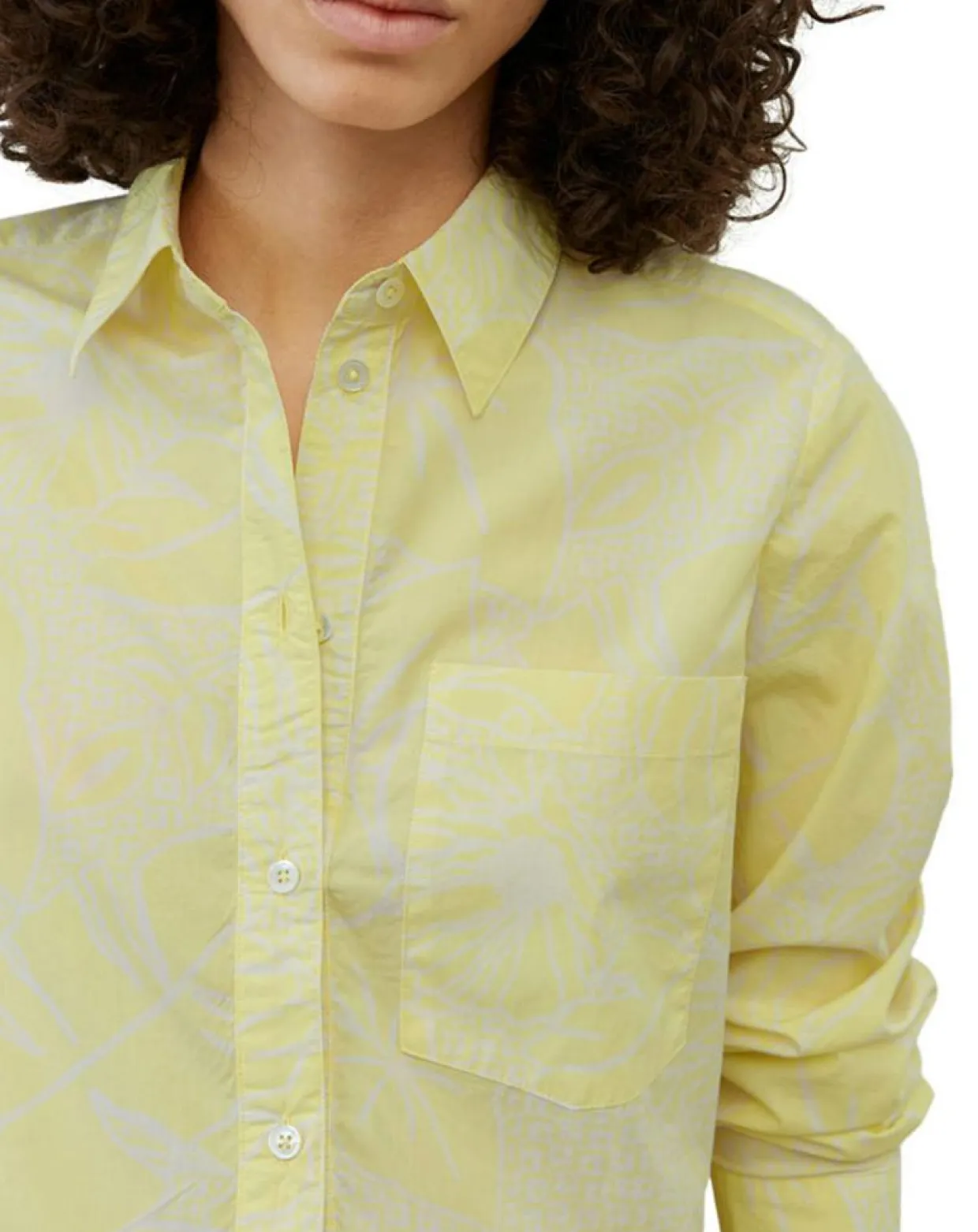 Femme Marc O'Polo Robes^Robe chemise Mid Coton Bio Poche jaune