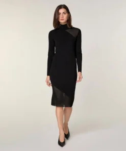 Robe Chérie en Laine mélangé noire-Rodier Sale