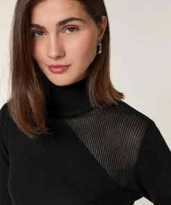 Robe Chérie en Laine mélangé noire-Rodier Sale