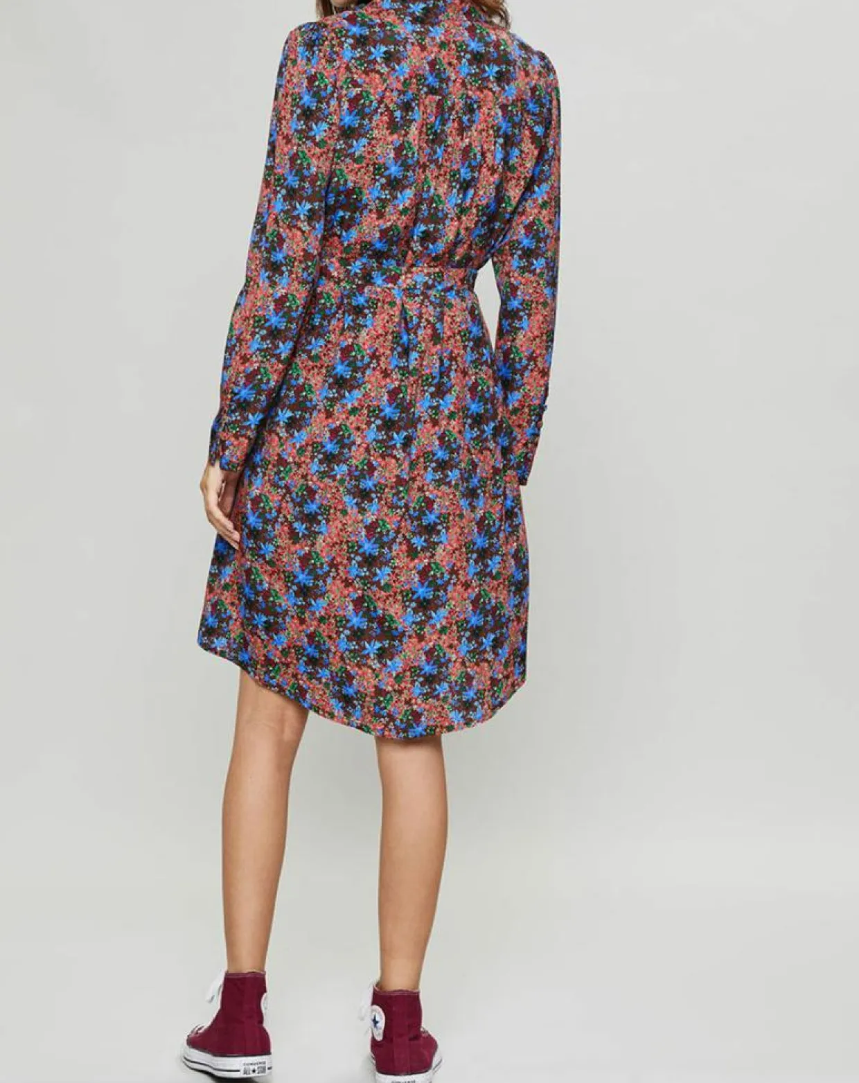 Robe Cidjie imprimée bleu/marron-Suncoo Online