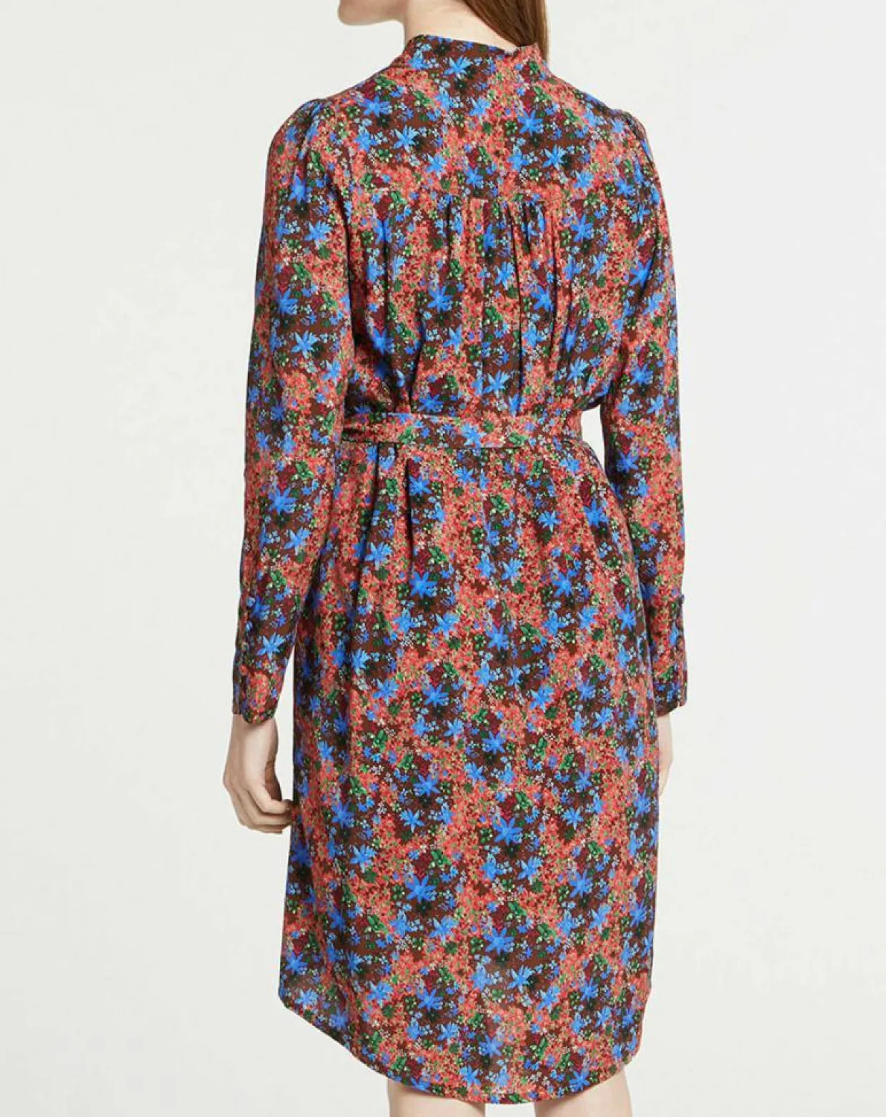 Robe Cidjie imprimée bleu/marron-Suncoo Online