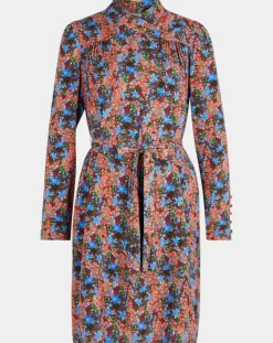 Robe Cidjie imprimée bleu/marron-Suncoo Online