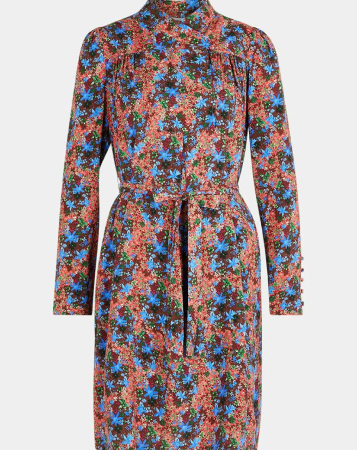 Robe Cidjie imprimée bleu/marron-Suncoo Online