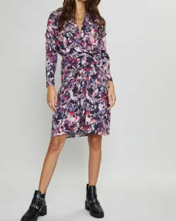 Robe Clavie imprimée rose/violet-Suncoo Clearance