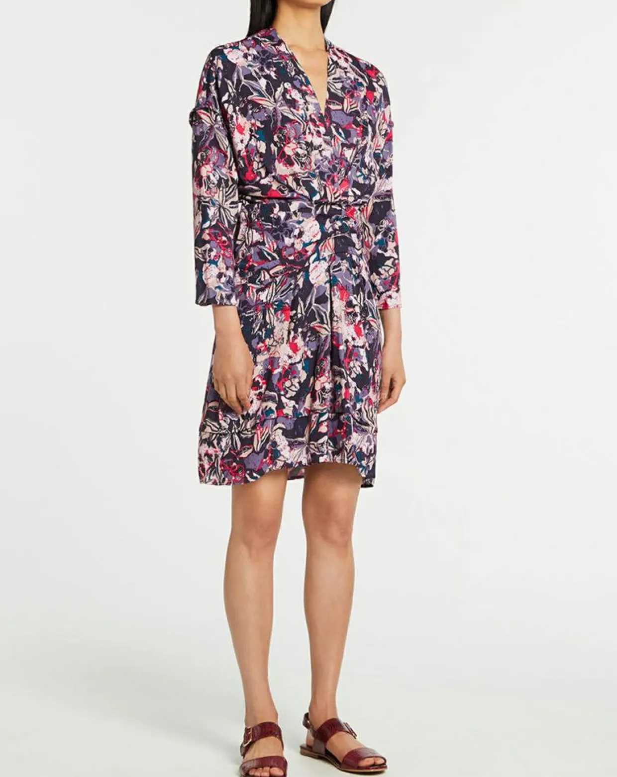 Robe Clavie imprimée rose/violet-Suncoo Clearance
