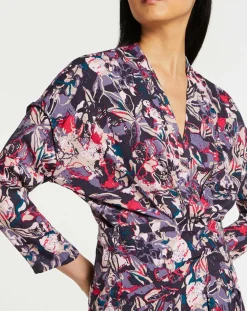Robe Clavie imprimée rose/violet-Suncoo Clearance