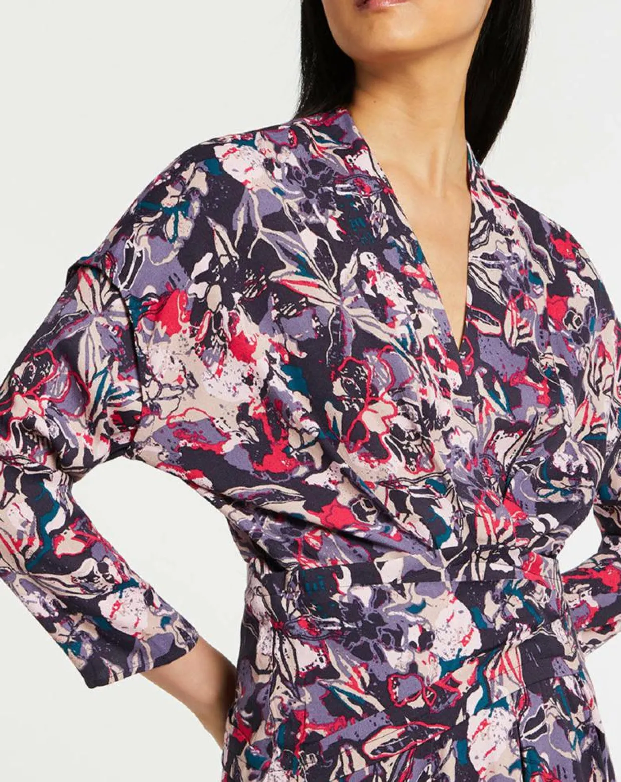Robe Clavie imprimée rose/violet-Suncoo Clearance