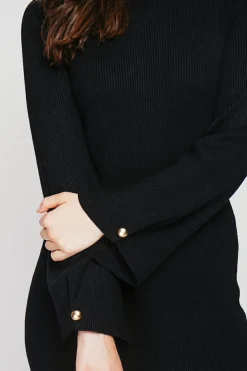 Robe col montant noire-C&Jo Hot