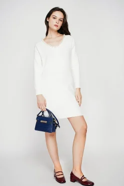 Robe col perle naturel-C&Jo Clearance
