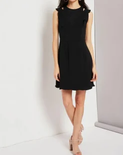 Femme Suncoo Robes^Robe Coleen à petits volants noire