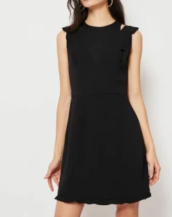 Femme Suncoo Robes^Robe Coleen à petits volants noire