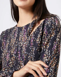 Robe courte à motif et découpe multicolore-Esprit Online