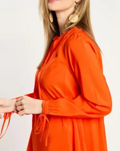 Robe courte à volants rouge-Scotch & Soda Discount