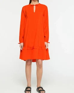 Robe courte à volants rouge-Scotch & Soda Discount