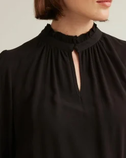 Robe courte col victorien noir foncé-Cyrillus Hot