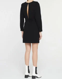 Robe courte en Coton bio Clara unie noire-Galeries Lafayette Hot
