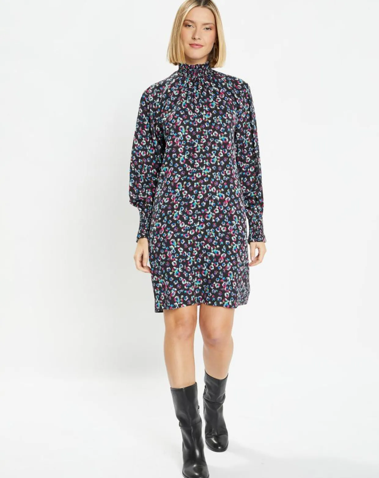 Robe courte et droite Cannelle imprimé fantaisie multicolore-Galeries Lafayette Clearance