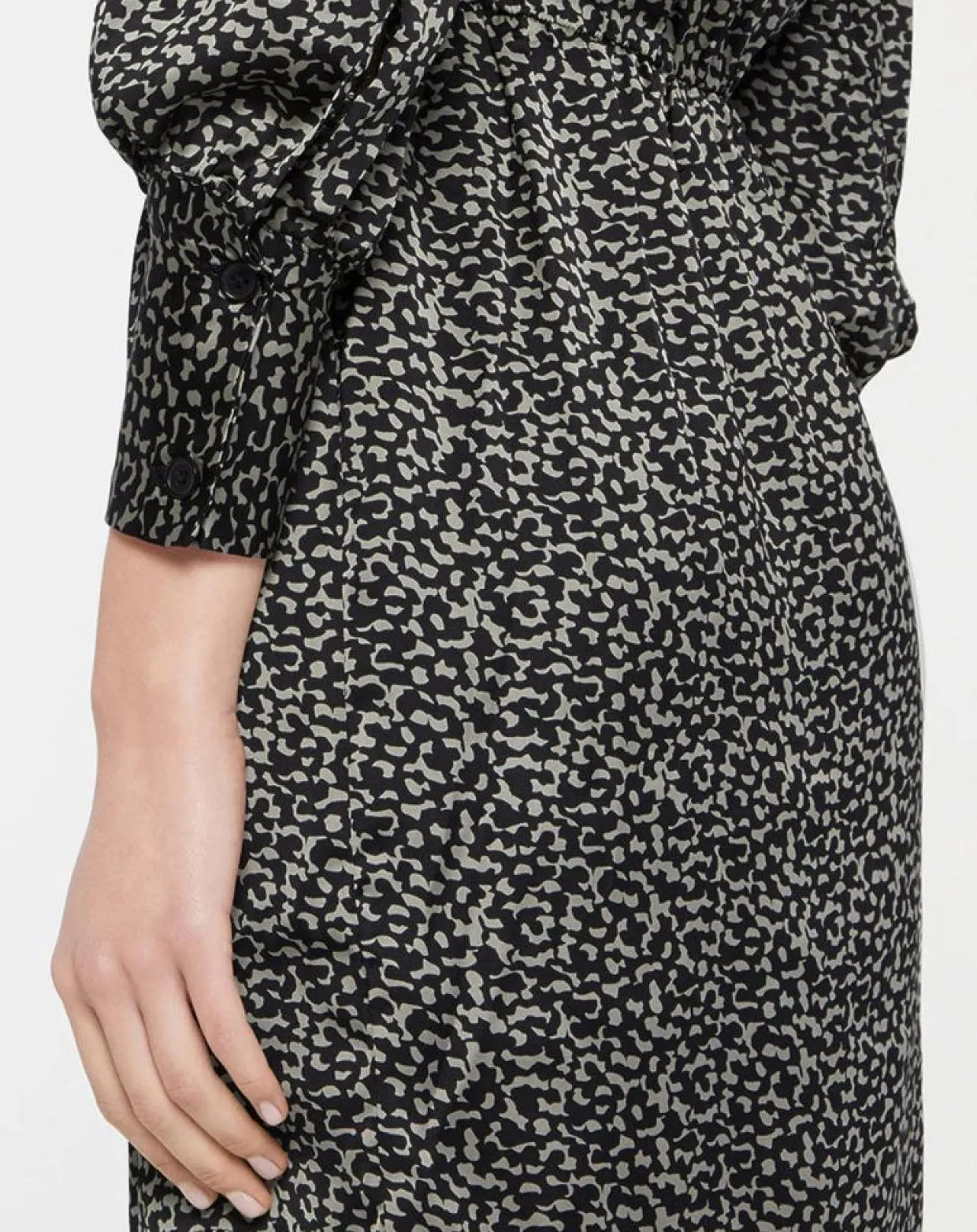 Femme Galeries Lafayette Robes^Robe courte portefeuille Carlotta imprimé fantaisie noir/écru