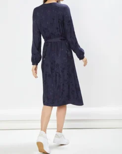 Femme La Petite Etoile Robes^Robe Dana motifs ton sur ton marine
