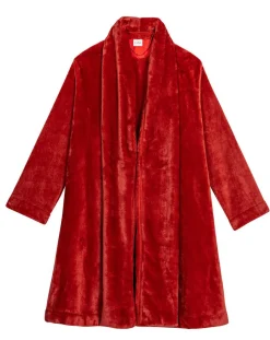 Femme Le Chat Lingerie, Nuit^Robe de chambre en peluche flanelle Essentiel tomette