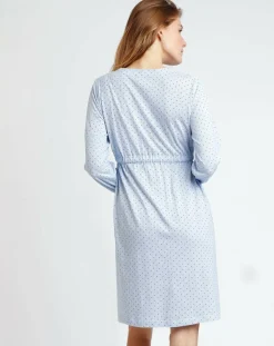 Robe de nuit Stripes & Dots bleu ciel-Mr Wonderful Best