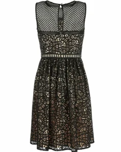 Robe Dico patineuse texturée noire-Derhy Clearance