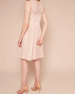 Robe Dico patineuse texturée rose-Derhy Best
