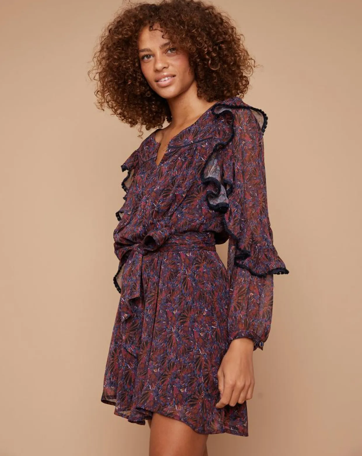 Robe Dory multicolore/violet-Louizon Discount