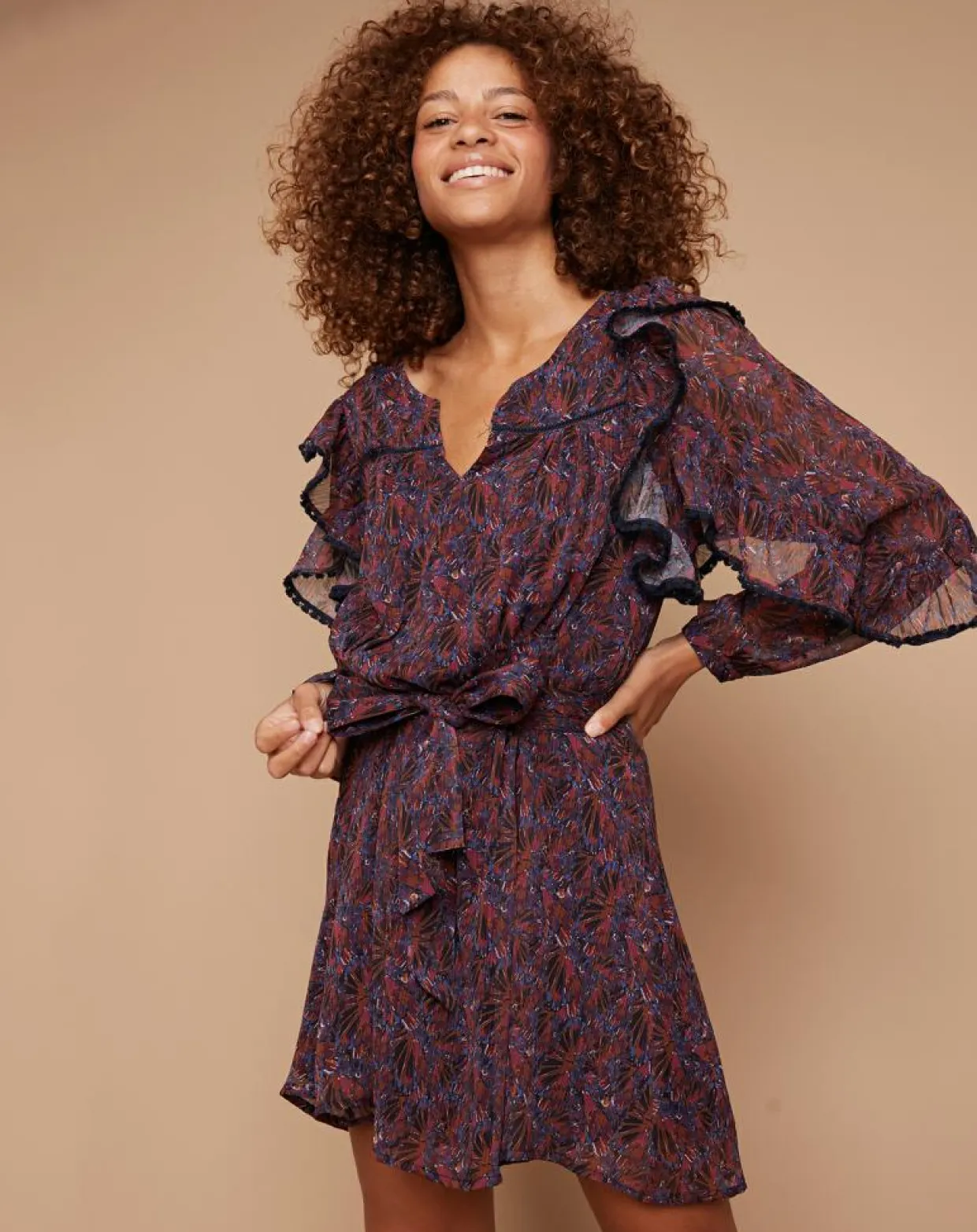Robe Dory multicolore/violet-Louizon Discount
