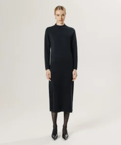 Femme Rodier Robes^Robe droite Johanna en laine col montant noir