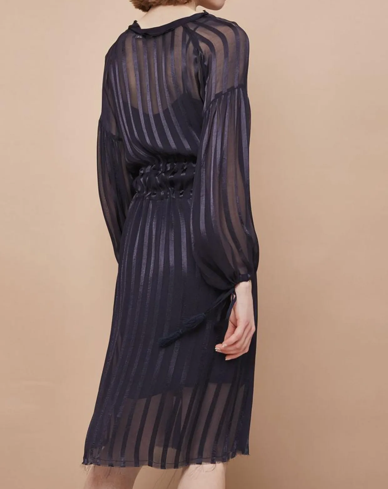 Femme Mare di Latte Robes^Robe Elise zébre encre