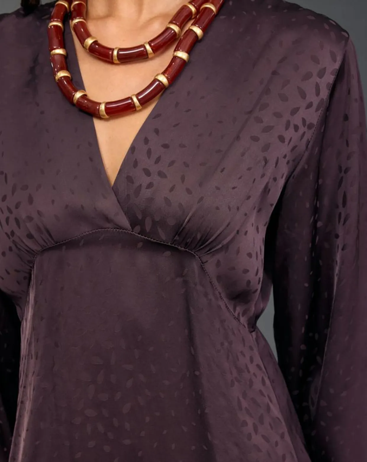 Robe Eliza raisin-Lauren Vidal Sale