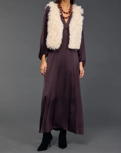 Robe Eliza raisin-Lauren Vidal Sale
