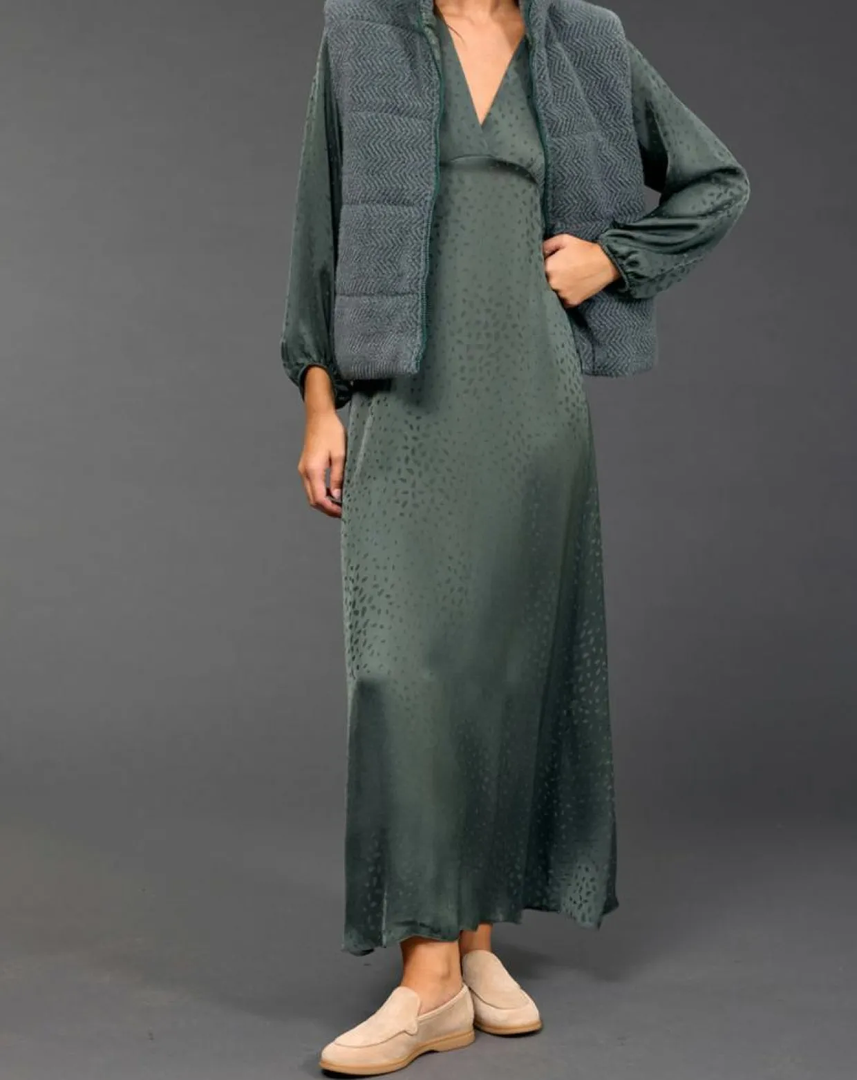 Femme Lauren Vidal Robes^Robe Eliza verte
