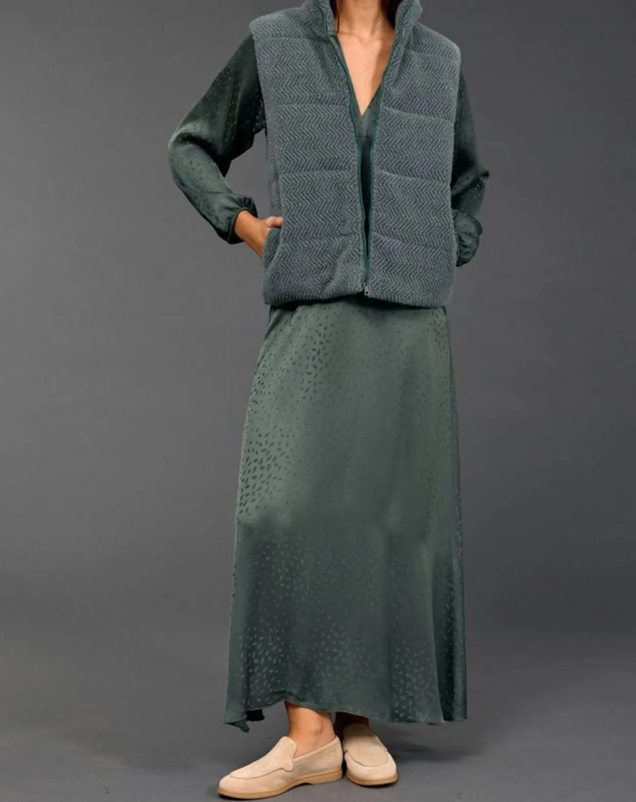 Femme Lauren Vidal Robes^Robe Eliza verte