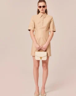 Robe en coton beige-Tara Jarmon Outlet