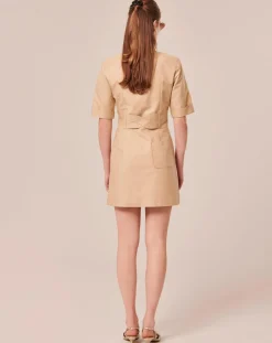 Robe en coton beige-Tara Jarmon Outlet