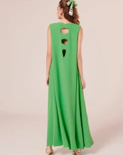 Robe en crêpe verte-Tara Jarmon Best