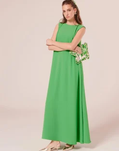 Robe en crêpe verte-Tara Jarmon Best
