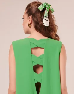 Robe en crêpe verte-Tara Jarmon Best