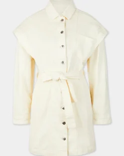 Femme Galeries Lafayette Robes^Robe en Denim Patti écrue