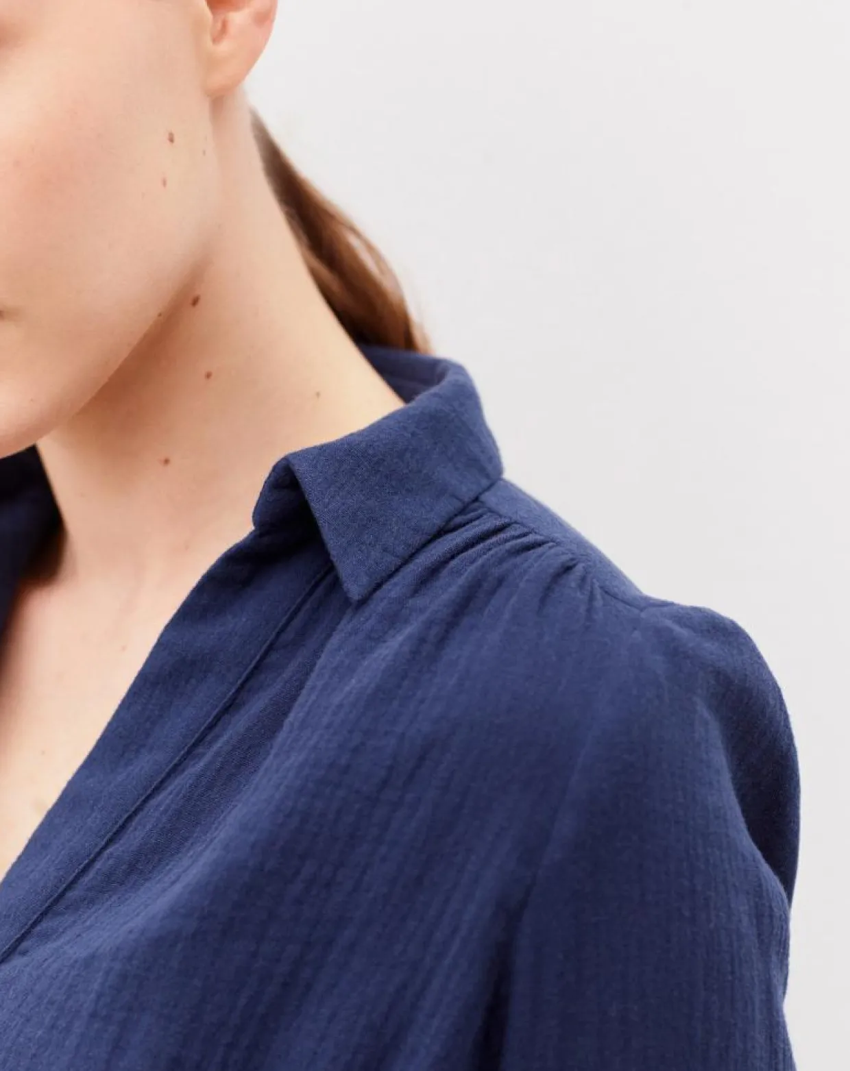 Femme Caroll Robes^Robe en Gaze de Coton Betina indigo