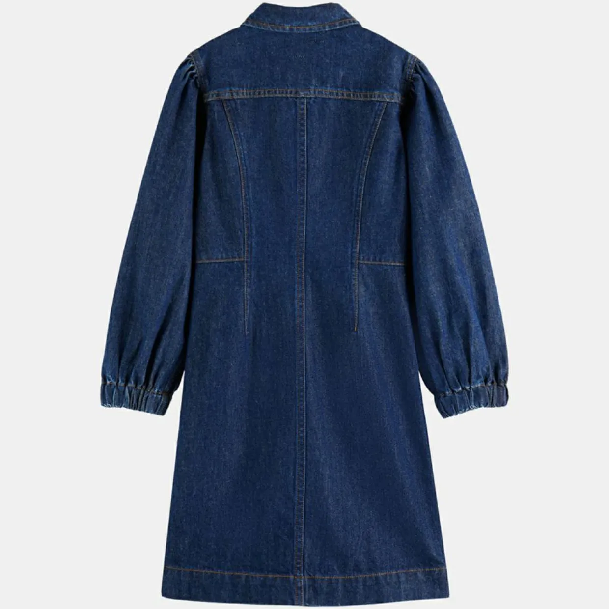 Robe en Jean Ballon en Toile de coton bleu foncé-Scotch & Soda New